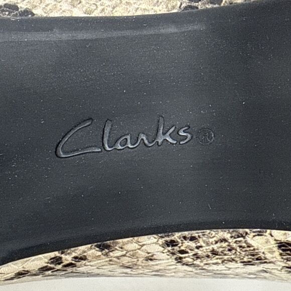 Clarks Adriel Viola Pumps Womens Sz 7.5 Leather Snakeskin High Heel Stiletto NEW - Picture 15 of 15